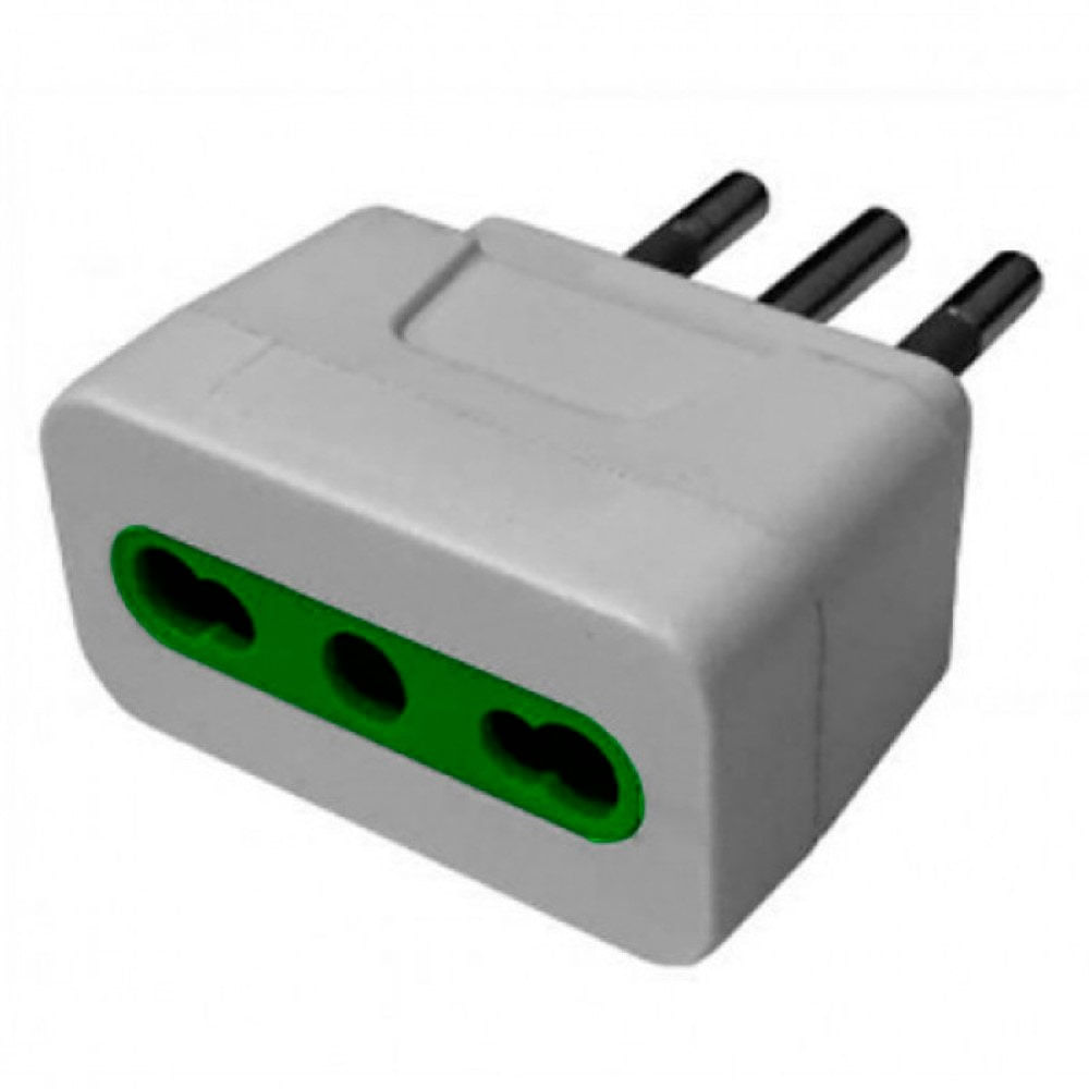 Adaptador 10/16A 250V (2200W) Negro C/ Proteccion