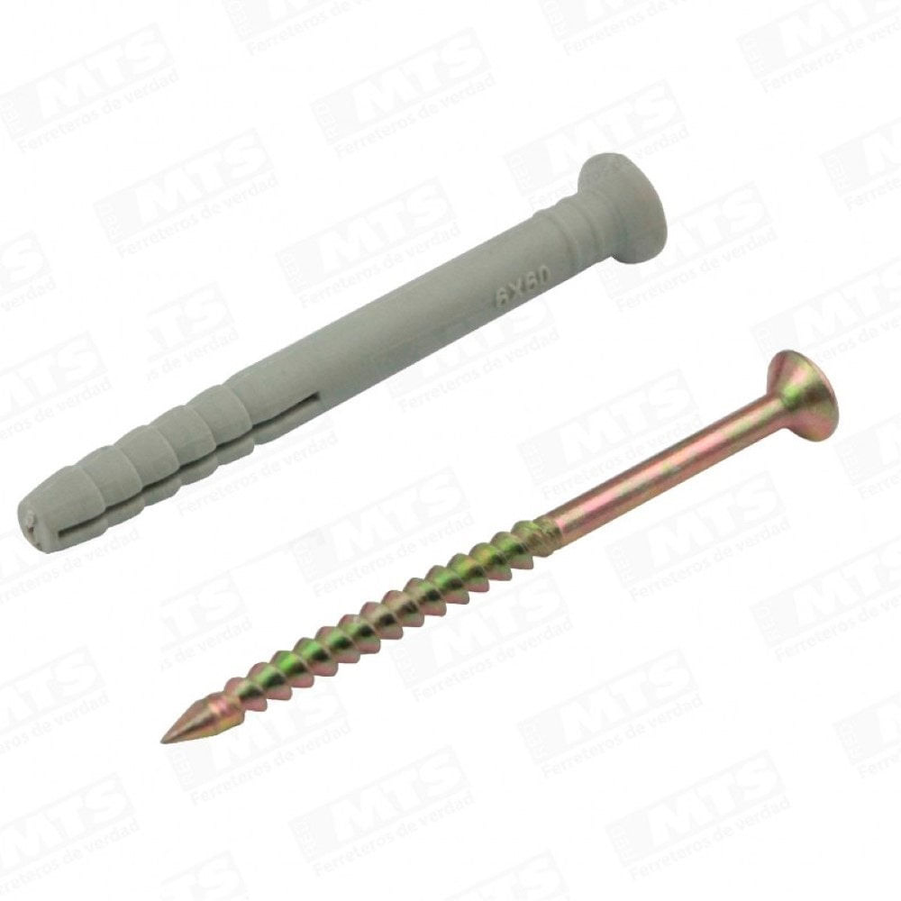 Taco  Tornillo N6 x 60 z Unidad