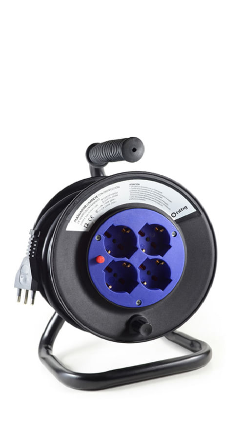 Alargador Carrete 4 POS.16A 250V 15MT Rittig
