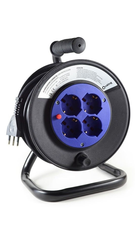 Alargador Carrete 4 Pos 16A 250V / 1.0 MM2 40MT