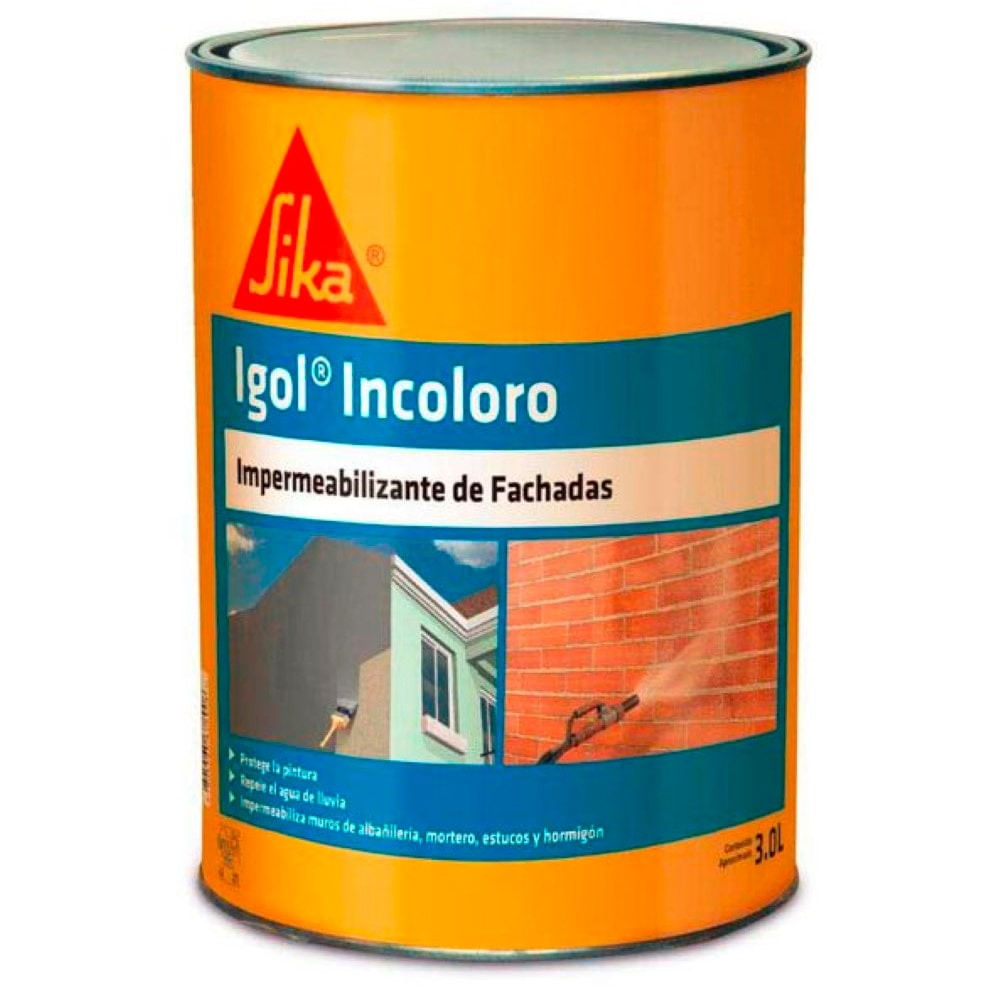 Impermeabilizante Fachadas SIKA IGOL Incoloro 3LT