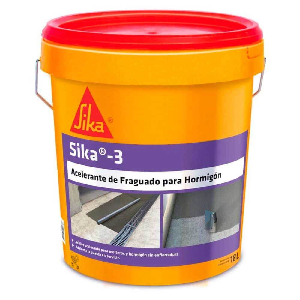 Acelerador Fraguado Hormigon Sika 3 18LT