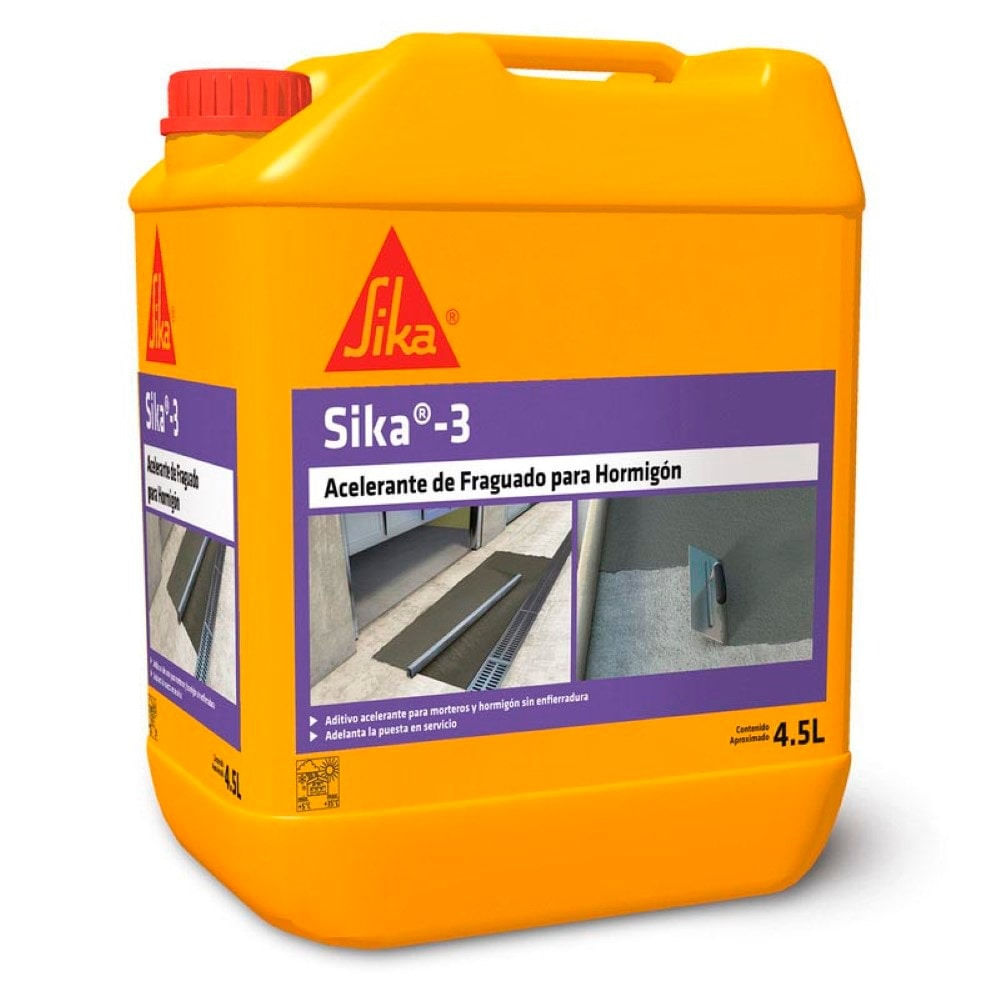 Acelerador Fraguado Hormigon Sika 3 4.5LT