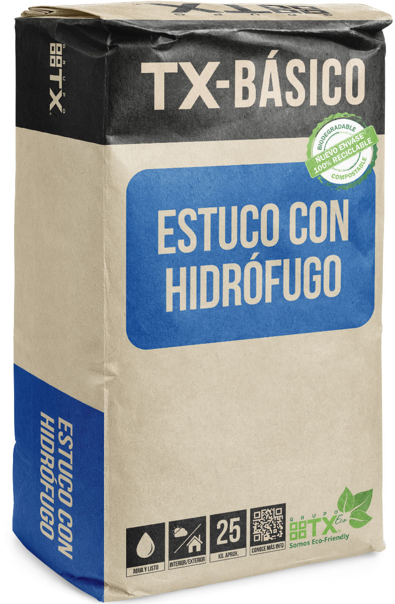 Mortero Estuco Interior - Exterior Hidrofugo TX