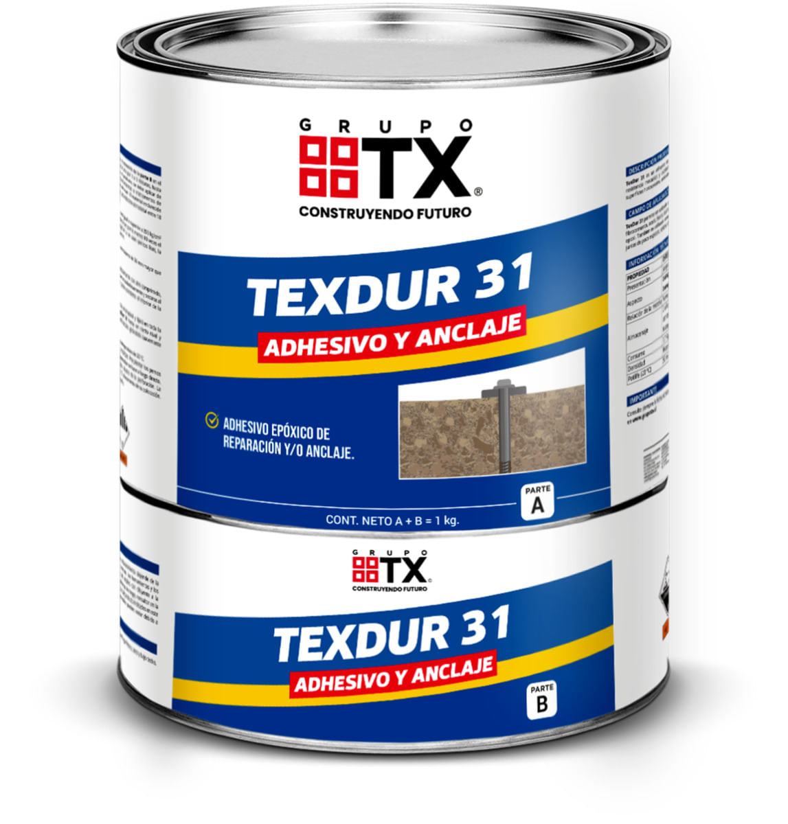 Adhesivo y Anclaje Epoxico Texdur 31 TX