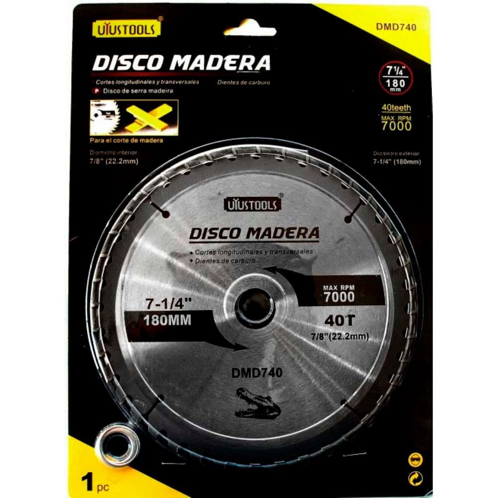 Disco Sierra Madera 180X40D Uyustool DMD740