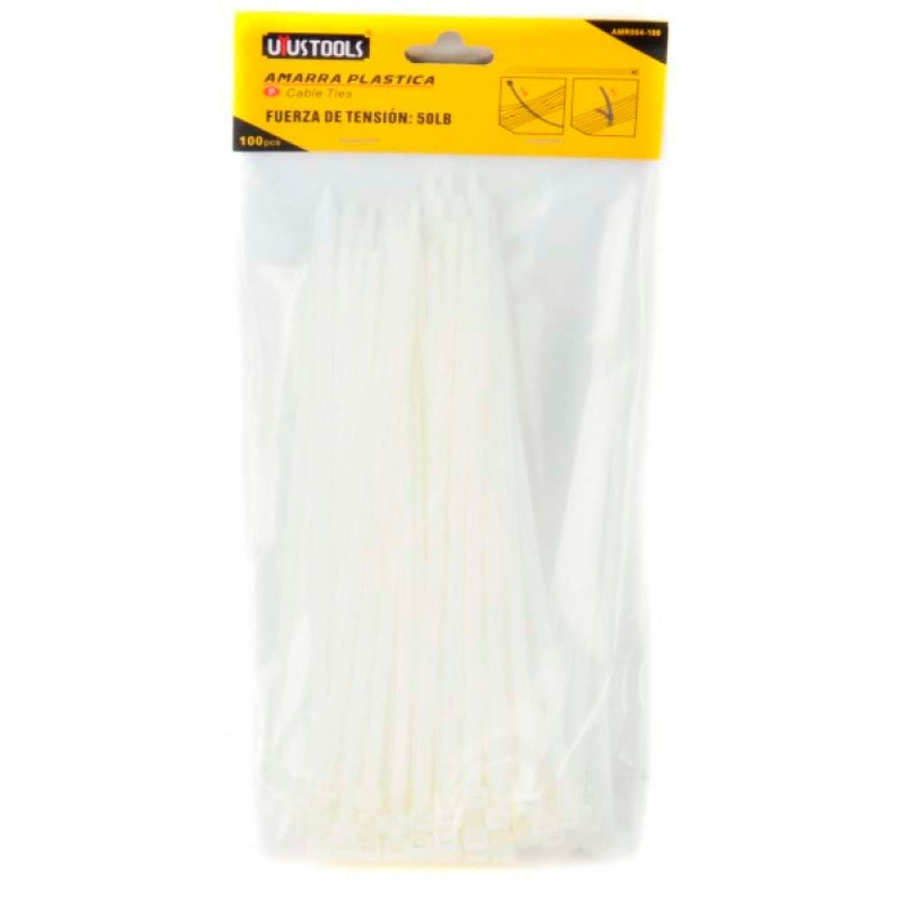 Amarra Plastica Blanca 4.8 x 200 100UN/SET