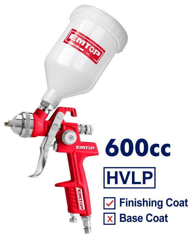 Pistola Pintar por Gravedad 600cc EASG06001 Emtop