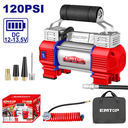 Compresor Inflador 12V 120PSI EAAC4501 Emtop