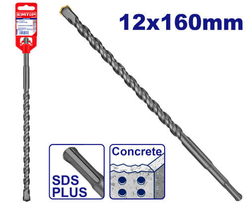 Broca Concreto Sds Plu 12x160mm EHDR11202 Emtop