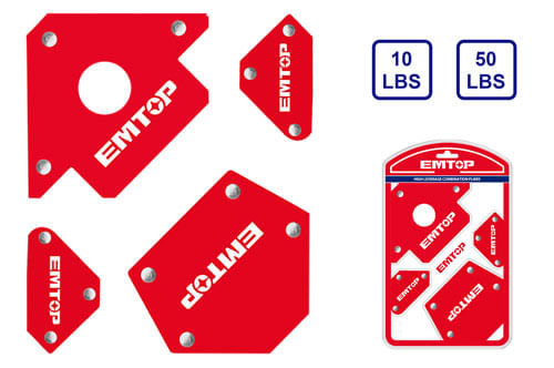 Set 4 Escuadras Magneticas Soldar EMWH4002 Emtop