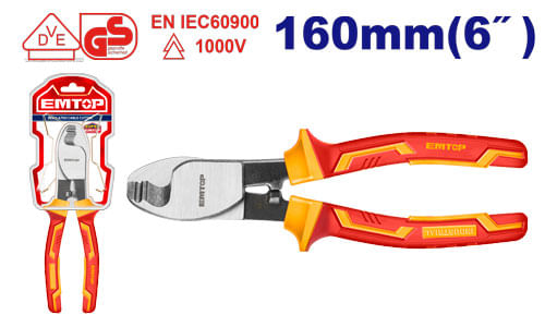 Alicate Corta Cables Aislado 6 EPLRCB0631 Emtop
