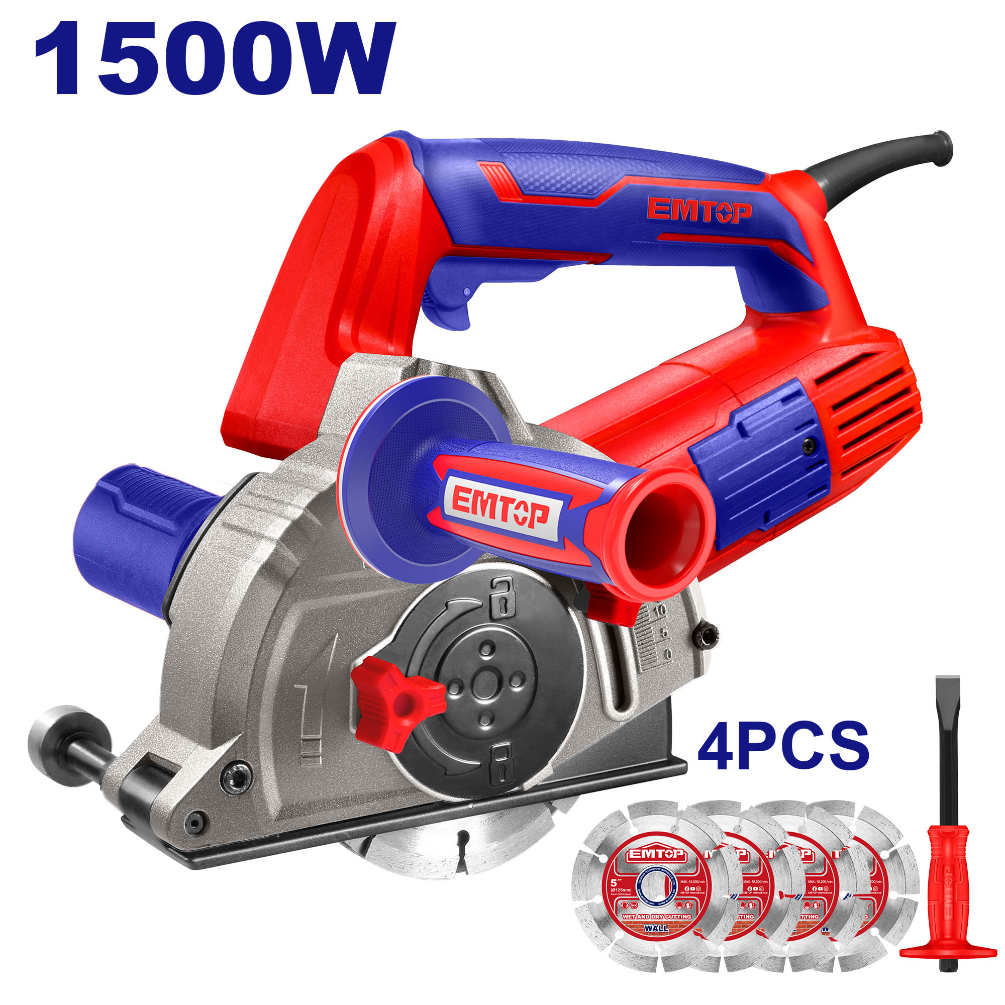 Acanaladora Corta Muro 1500W 4DIS EMCR15001 Emtop