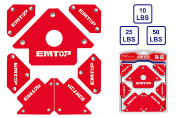 Set 8 Escuadras Magneticas Soldar EMWH7002 Emtop