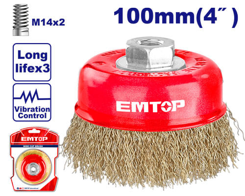 Grata Copa Bronce 100MM 0,3MM EWCB11005 Emtop