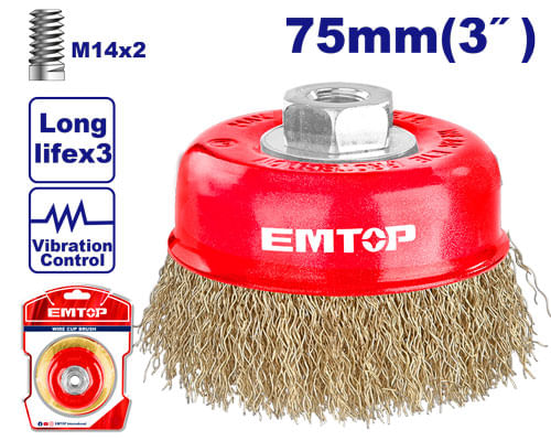 Grata Copa Bronce 75mm 0,3mm EWCB10755 Emtop