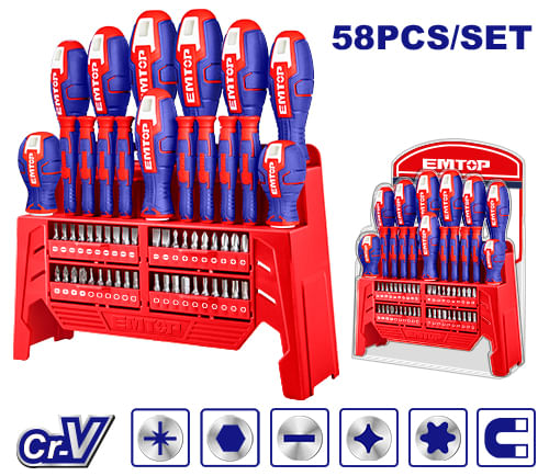 Set Destornilladores 58 Pcs ESST5802