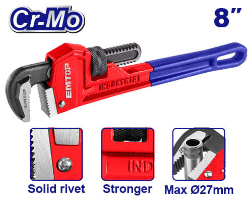 Llave Stillson 8 EPWH0801 Emtop