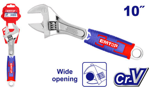 Llave Francesa Mango Goma 10 EAWH131001 Emtop