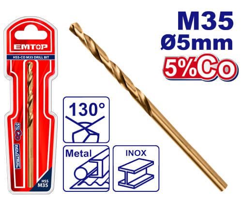 Broca Hss-cobalto 5 MM M35 ETDB130501