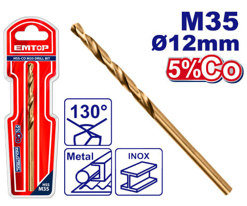 Broca Hss-cobalto 12 MM M35 ETDB131201