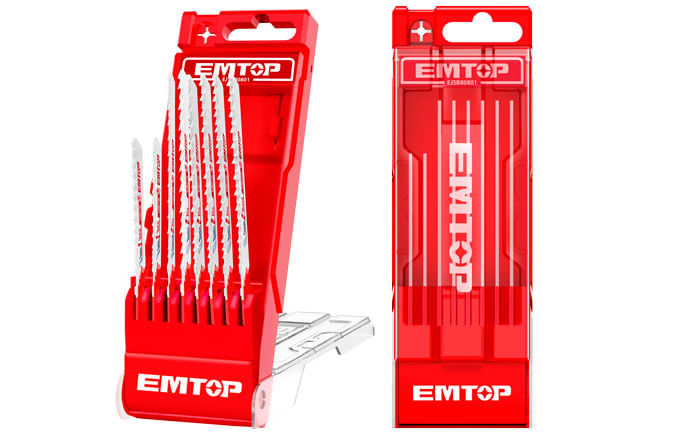 Set 8 Hojas Caladora, Mad-met-al EJSB80801 Emtop