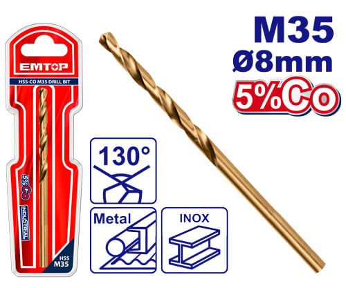 Broca Hss-cobalto 8 MM M35 ETDB130801
