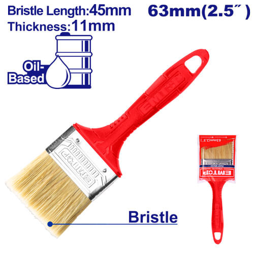 Brocha 2,5 Mango Plastico EPBH25702 Emtop