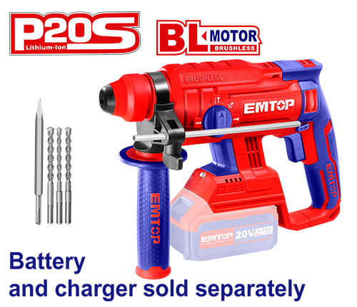 Rotomartillo Inalambrico S/bat 20V ELRH202201 Emto
