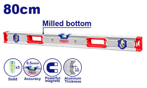 Nivel de Aluminio Magnetico 80 Cms ESLL38001 Emtop