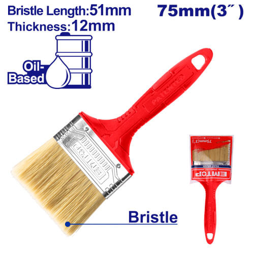 Brocha 3 Mango Plastico EPBH03702 Emtop