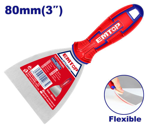 Espatula Flexible Mango Goma 80mm EPTL08001 Emtop