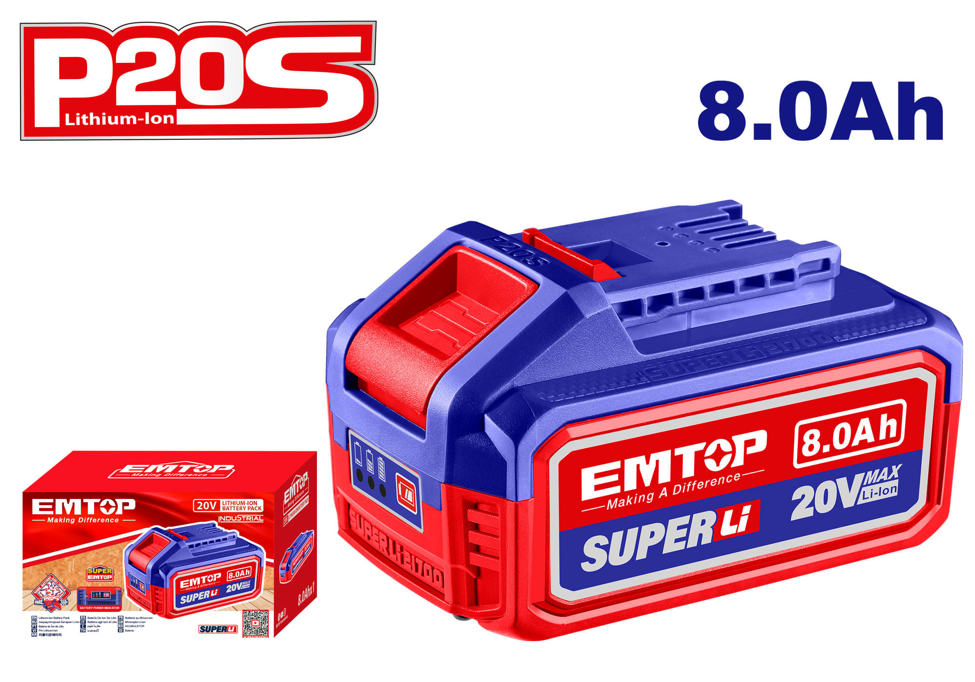 Bateria Litio 20V 8.0 AH EBPK2108