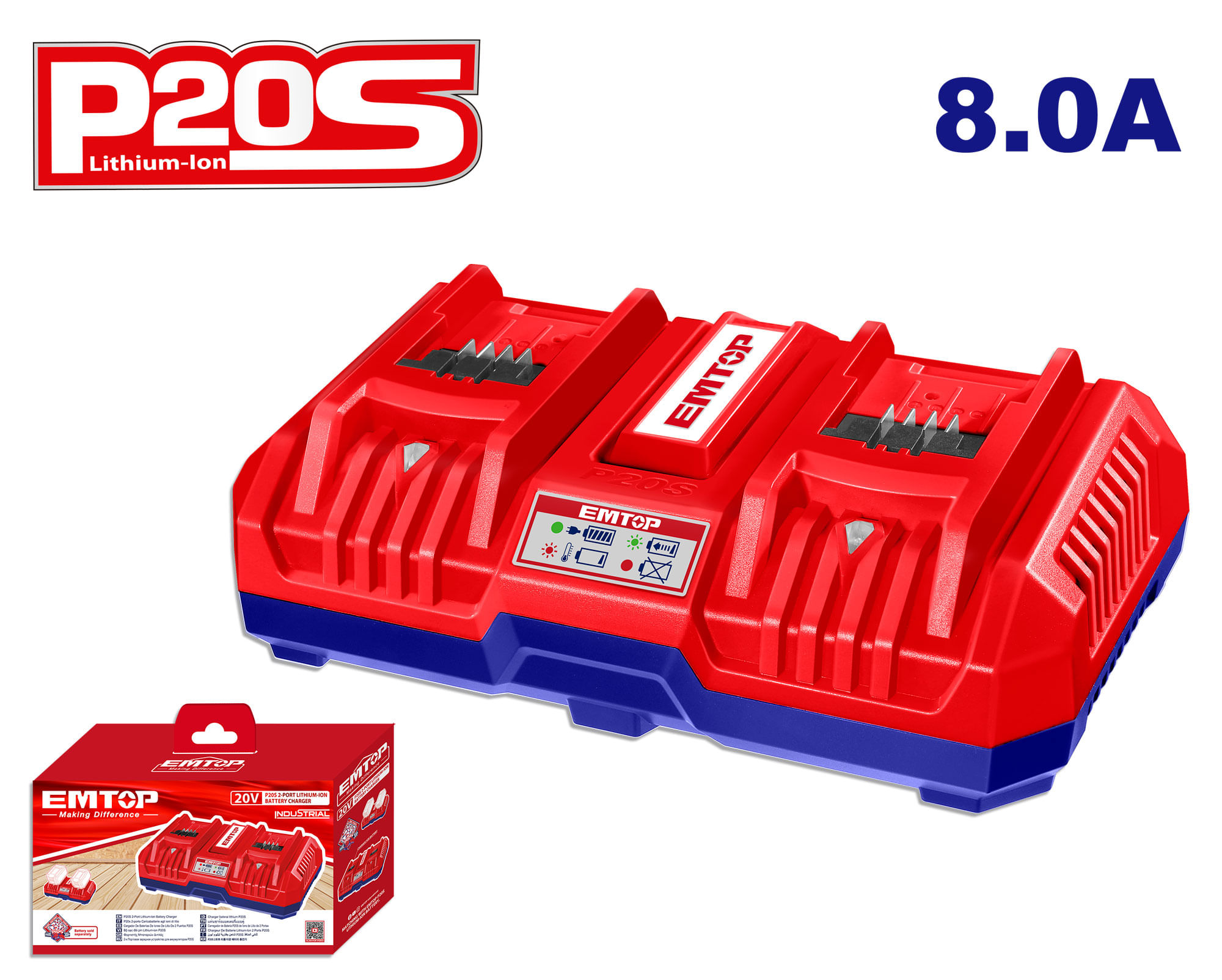 Cargador de Batería P20S 8AH EFCR2082