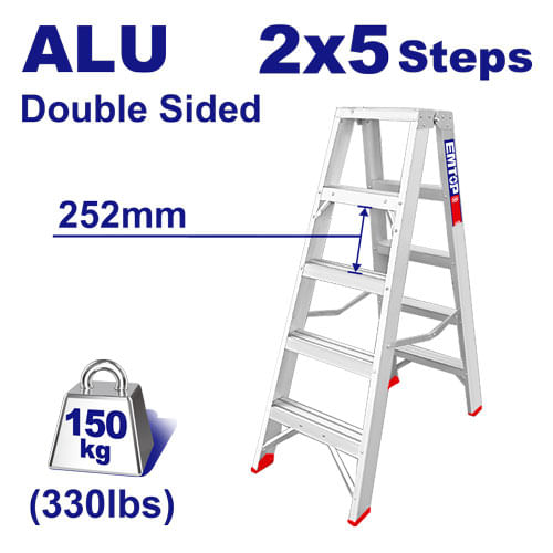 Escalera Tij Doble Acceso 5P 50KG Indus ELAD3051