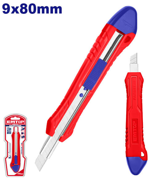Cuchillo Cartonero 9mmx80mm ESNK09101 Emtop