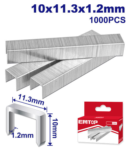 Grapas Ancho 11,3 Largo 10MM ENAL0210 Emtop