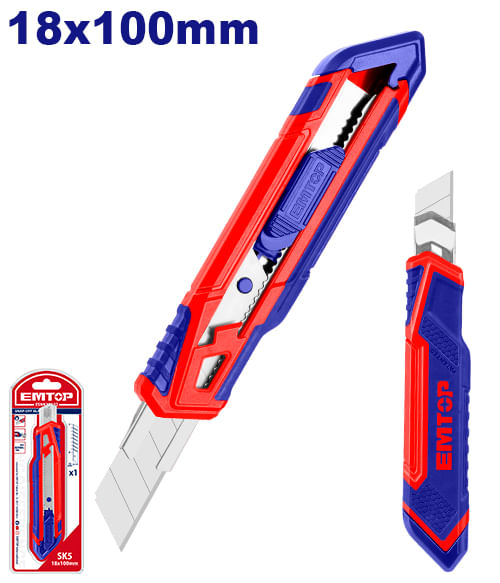 Cuchillo Cartonero 18mmx100mm ESNK18102 Emtop
