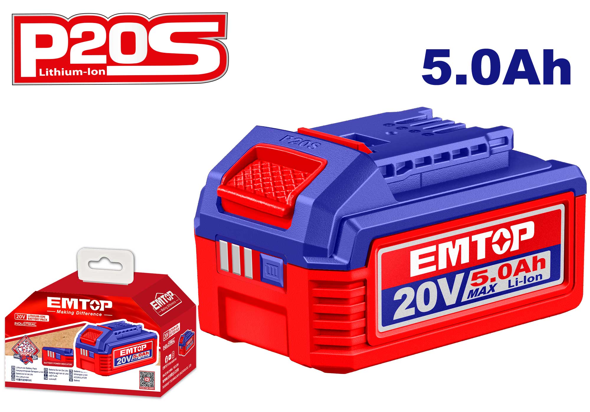 Bateria Litio 20V 5,0Ah EBPK20031 Emtop