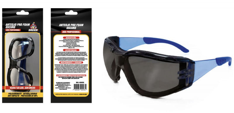 Anteojo Pro Foam Gris